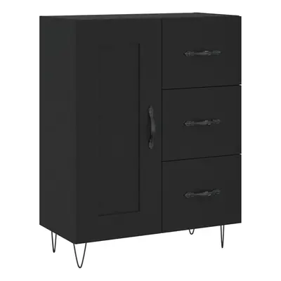 (black) vidaXL Sideboard Storage Cabinet Side Cabinet Cupboard Black Engineered Wood