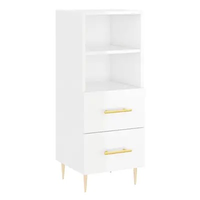 (high gloss white) vidaXL Sideboard Storage Cabinet Side Cabinet Concrete Grey Engineered Wood