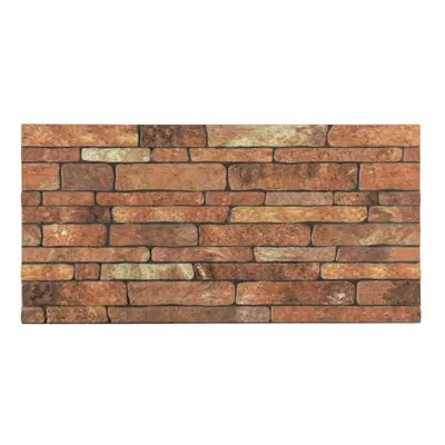 vidaXL 3D Wall Panels Wall Cover Wallpaper with Brown Brick Design pcs EPS