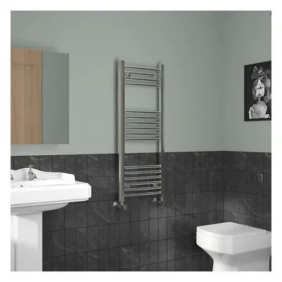 (1000x400mm, Chrome) NRG Straight Central Heating Towel Rail Bathroom Heated Rad Radiators Ladde