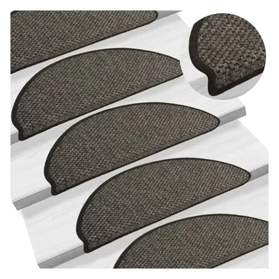 vidaXL Stair Mats Stair Protector Self-adhesive Sisal-Look pcs Anthracite