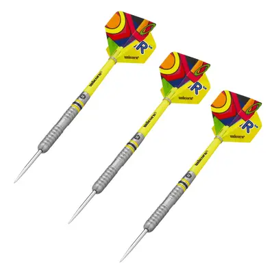 (22g, Yellow/Multicoloured) Unicorn Flair Tungsten Darts Set (Pack of 3)