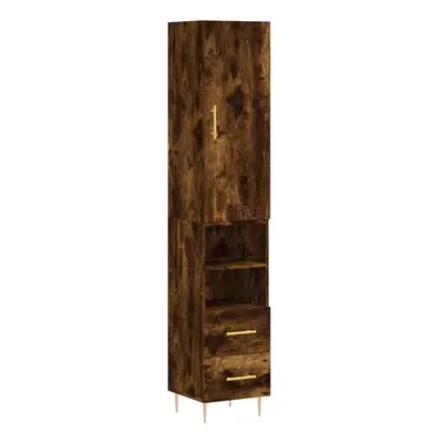 (smoked oak, drawers shelves) vidaXL Highboard Sideboard Tall Storage Cabinet Side Cabinet Engin