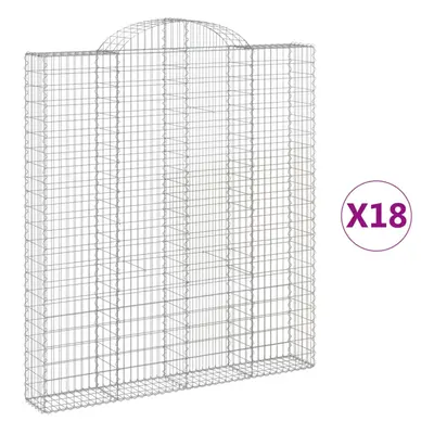 (200 x x 220/240 cm/ pcs) vidaXL Arched Gabion Basket Stone Basket Gabion Retaining Wall Galvani