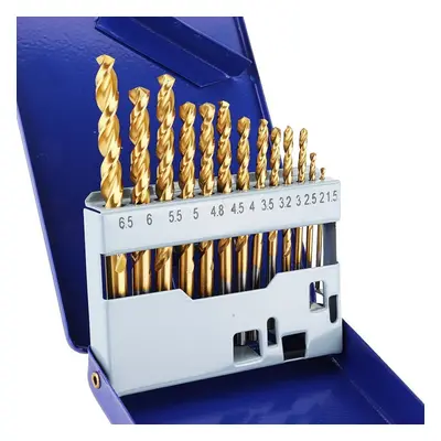 13Pcs Titanium Coated M42 Twist Drill Bit 8% High Cobalt HSS Drill Bit Set Industrial Grade 1.5-