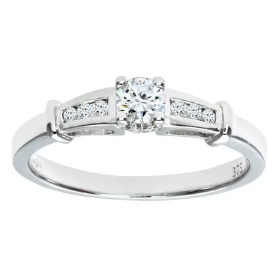 (L) Jewelco London 9ct White Gold 0.25ct Diamond Engagement Ring