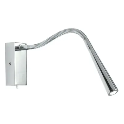 Adjustable LED Wall Light Warm White Chrome Flexible Bedside Reading Task Lamp