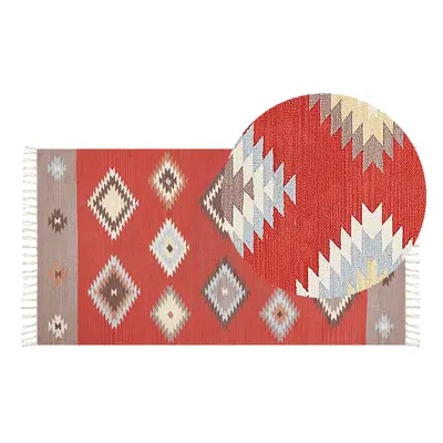 Cotton Kilim Area Rug x cm Multicolour LORUT