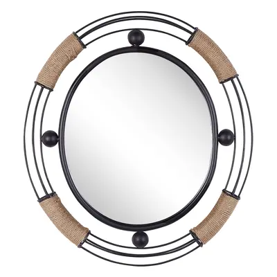 Wall Mirror MOULINS cm cm Metal Black