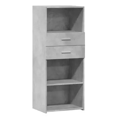 (concrete grey) vidaXL Highboard Sideboard Cabinet Storage Cupboard Brown Oak Engineered Wood