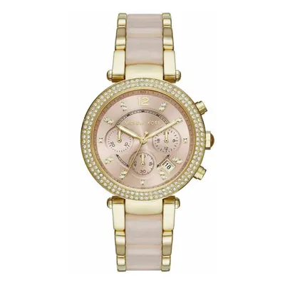 Michael kors Parker Women's WatchÂ¦Dual Tone Acetate BraceletÂ¦Pink DialÂ¦MK6326Â¦