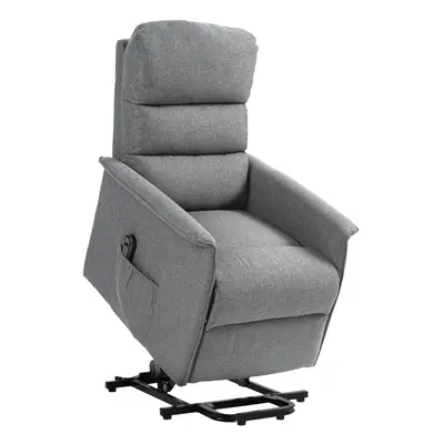 HOMCOM Power Lift Recliner Electric Reclining Chair with Remote Grey