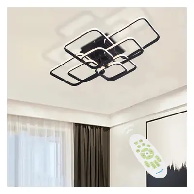 (8 Head, Dimmable) Modern LED Ceiling Light Square Chandelier Lamp Bedroom Light