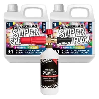 (Bubblegum x 1L, x Pro-Kleen Karcher Lance) Super Concentrate Snow Foam Car Shampoo Kits