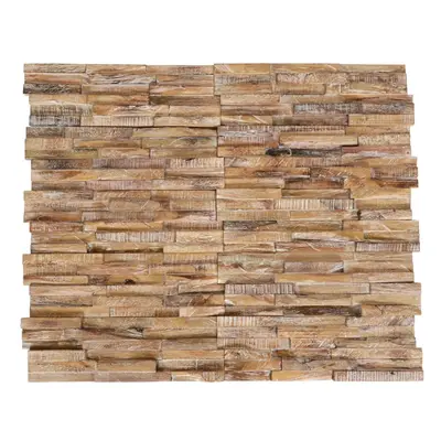 vidaXL 10x Solid Teak Wood 3D Wall Cladding Panels 1.01 m? Wall Decoration