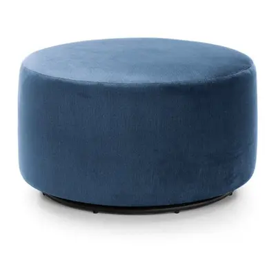 (Dark Blue) Chicago Velvet Swivel Footstool