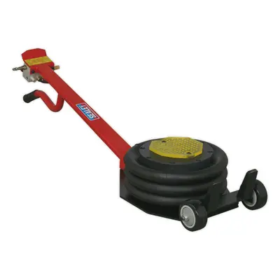 3 Tonne Air Operated Fast Jack - Three Stage Lift - Long Handle & Wheels