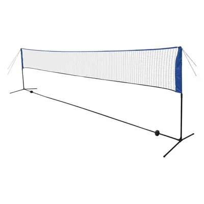 vidaXL Badminton Net with Shuttlecocks 600x155cm Shuttlecock Stake Rope Bag