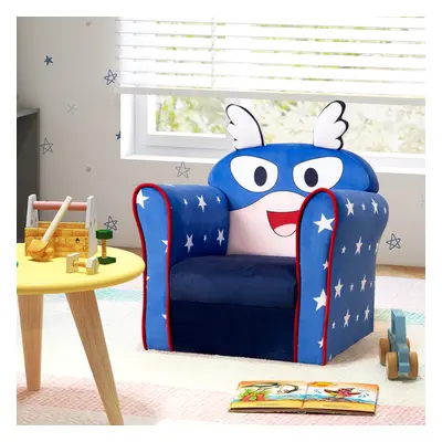 Kids Sofa Children Armrest Upholstered Chair Cute Pattern Armchair Solid Frame