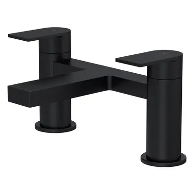 Contemporary Deck Mounted Bath Filler Tap - Matt Black - Balterley