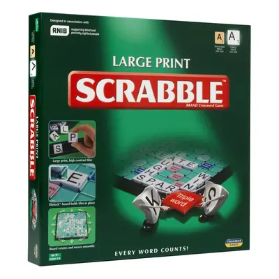 | Large Print Scrabble: Extra board with clear, large-print text and letter tiles | Games | Word