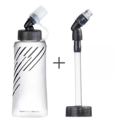 (White, 250ml) Foldable Silicone Soft Flask Water Bottle Traveling Running Kettle Hydration Pack