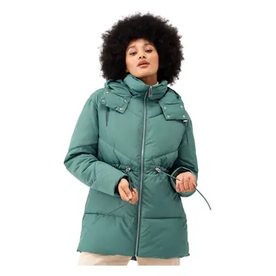 (12, Forest Green) Regatta Womens Rurie Baffled Water Repellent Padded Jacket Coat - Forest Gree