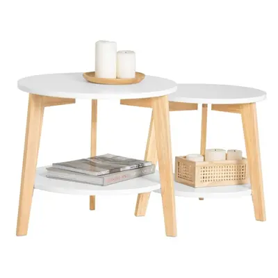 SoBuyÂ® FBT75-W, Nesting Tables Set of Side Tables Living Room Tables