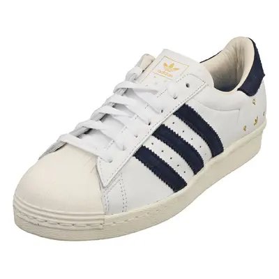 adidas Pop Trading Co Superstar Mens Classic Trainers in White Navy - 4.5 UK