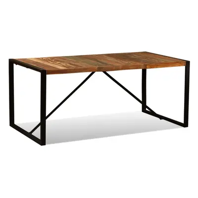 vidaXL Solid Reclaimed Wood Dining Table 180cm Unique Home Kitchen Furniture