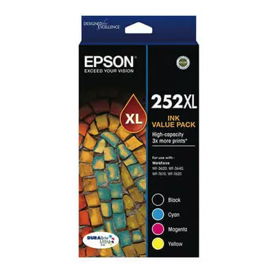 Epson High-capacity Inkjet Cartridge 252XL (Value Pack)