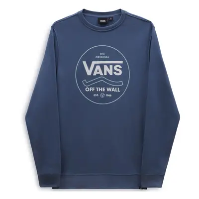 (S, Blue) Vans Mens Round Off Crew Neck Sweater Pullover Sweatshirt Top