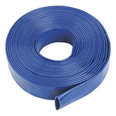 Reinforced PVC Layflat Hose - 32mm Dia - 10m Length - Water Discharge Hose Pipe