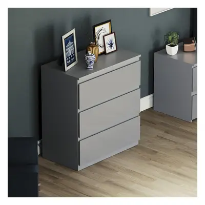 (Grey) Glinton Modern Drawer Chest Bedroom Home Storage