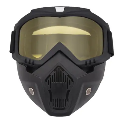 (Yellow) Modular Mask Detachable Goggles