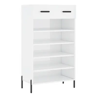 (high gloss white) vidaXL Shoe Cabinet Shoe Cupboard Shoe Rack Concrete Grey Engineered Wood