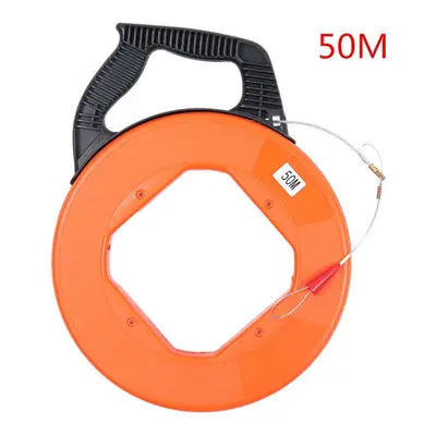 (50mx3.8mm) 3.8mmX30/45/50M Fiberglass Cable Puller Fish Tape Reel Conduit Ducting Rodder Pullin