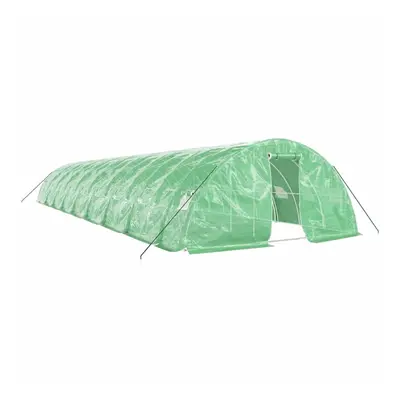 (green, x x 2.3 m) vidaXL Greenhouse Plant House with Steel Frame Polytunnel Greenhouse Green