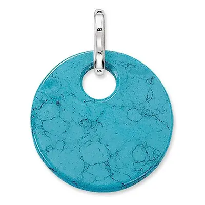 Thomas Sabo Special Addition PE428-404-17 Disc Pendant with Eyelet Silver Imitation Turquoise Sm