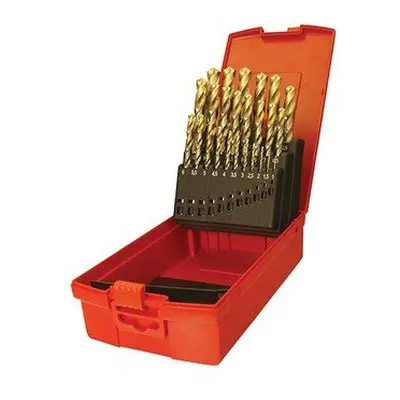 Dormer A095201 Set A002 HSS TiN Coated Jobber Drill Set of 1.0-10.0 x 0.5mm