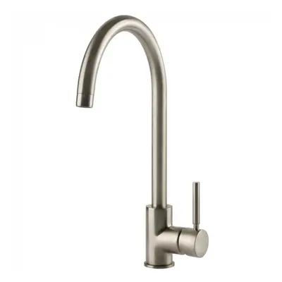 Single Lever Kitchen Mixer Tap, Brushed Finish, Monobloc Swivel - FIORENTINA BR