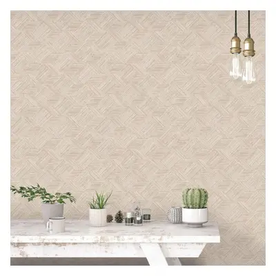 Noordwand Wallpaper Wall Panel Wall Sticker Evergreen Wicker Natural Beige