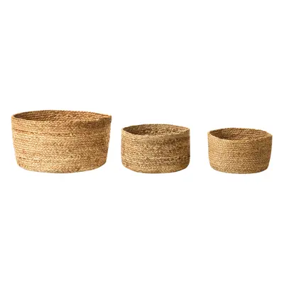 Set of Jute Baskets Natural RANWAL