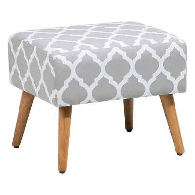 Stool MANTEO Light Grey Cotton