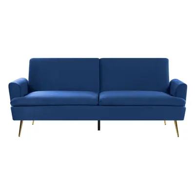 Sofa Bed VETTRE Navy Blue Velvet