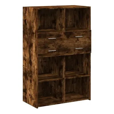 (smoked oak) vidaXL Highboard Sideboard Side Cabinet Cupboard Grey Sonoma Engineered Wood