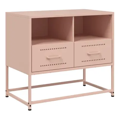 (pink) vidaXL TV Cabinet TV Unit Entertainment Centre TV Stand Mustard Yellow Steel