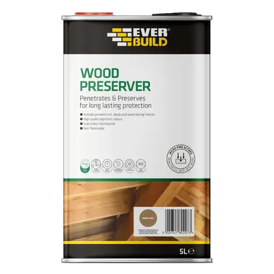 Everbuild EVBLJDO05 Wood Preserver Dark Oak Litre