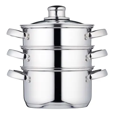 KitchenCraft Stainless Steel Three Tier 16cm Steamer