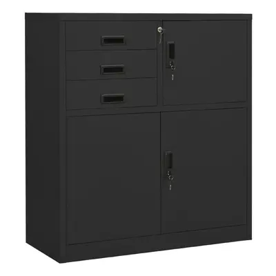 vidaXL Office Cabinet Anthracite Steel Furniture Filing File Storage Cabinet